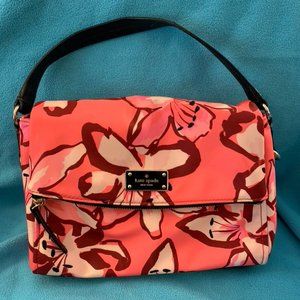 Kate Spade Satin Floral Handbag Blake Avenue EUC